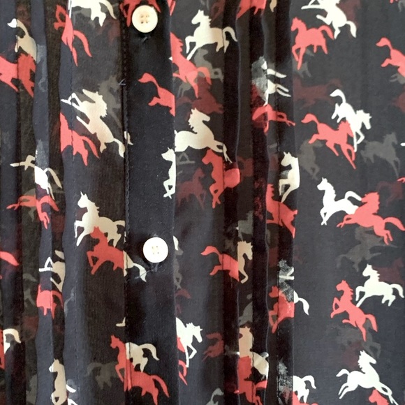 Vintage Sheer Printed Blouse - Picture 5 of 7